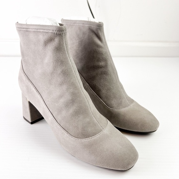 Cole Haan Ankle Boots womens 6.5 Laree Stretch Suede Grey Booties - Picture 2 of 11
